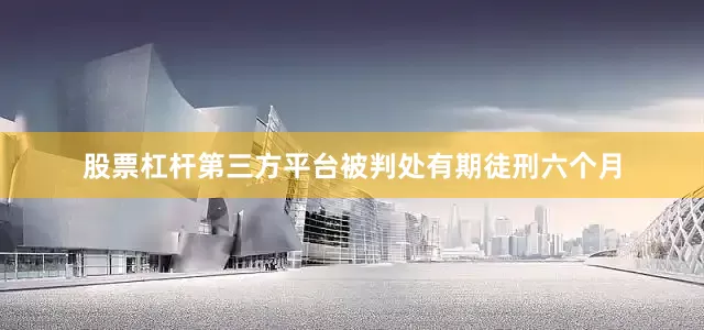 股票杠杆第三方平台被判处有期徒刑六个月