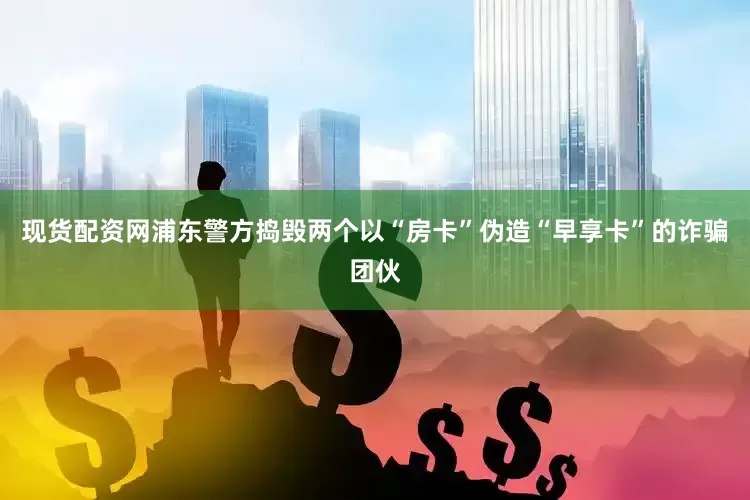 现货配资网浦东警方捣毁两个以“房卡”伪造“早享卡”的诈骗团伙